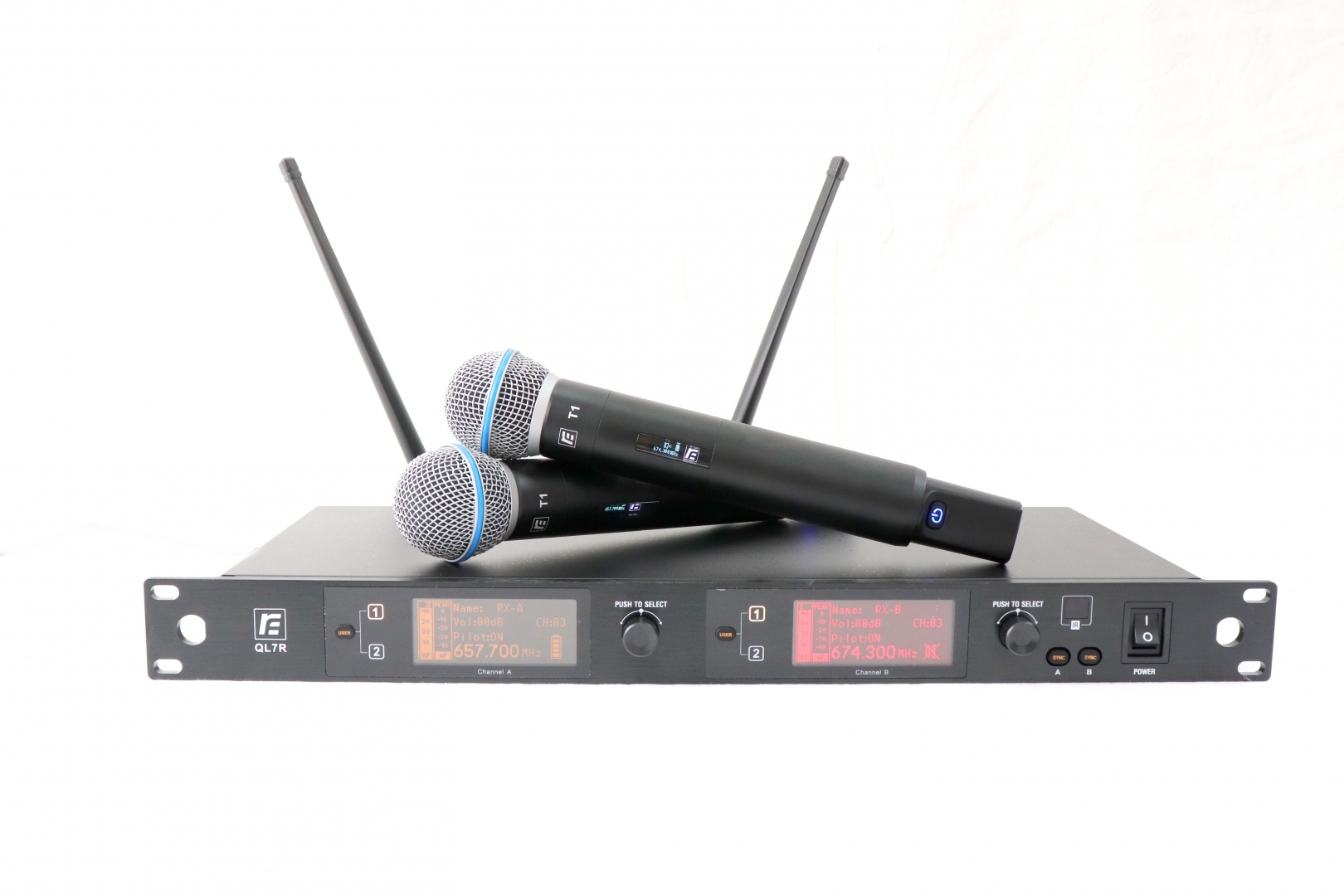RFIntell QL7R/T1-A 651,800-683,400 МГц 2-канальная радиосистема с 2-мя ручными микрофонами в Нерехте