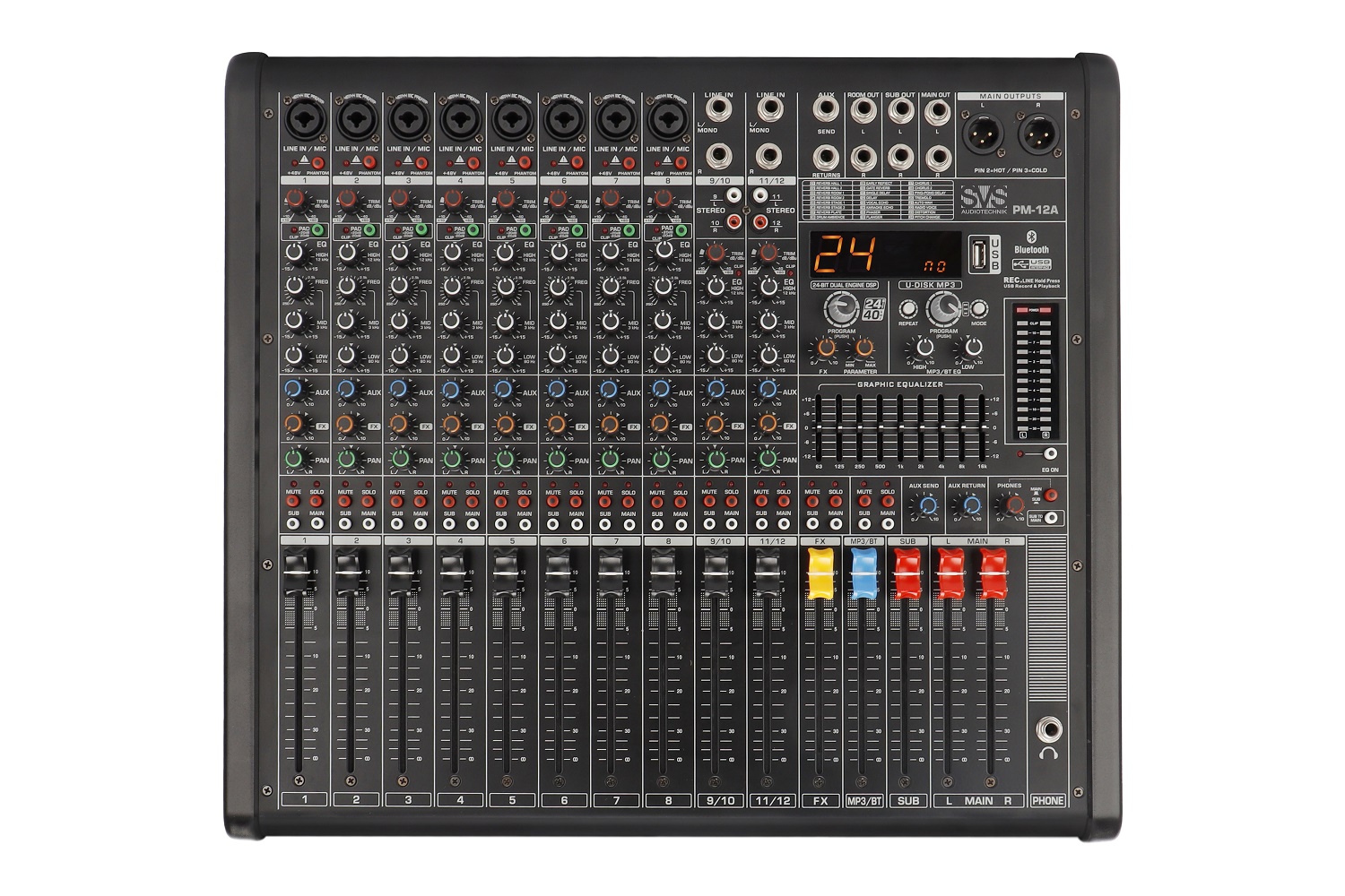 SVS Audiotechnik mixers PM-12A Активный аналоговый микшерный пульт, 12-канальный в Нерехте
